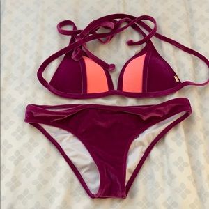 Victoria's Secret pink velvet bikini